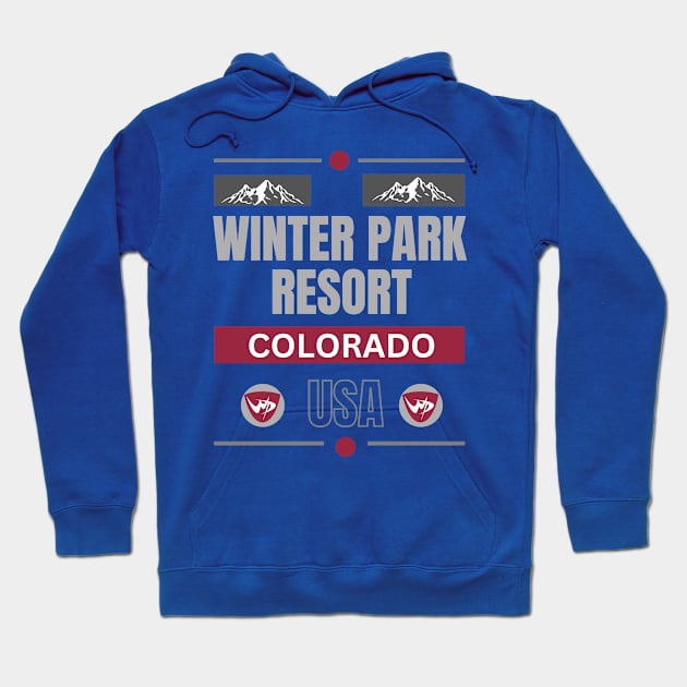 Winter Park Resort, Colorado. Gift Ideas For The Ski Enthusiast. Hoodie by Papilio Art